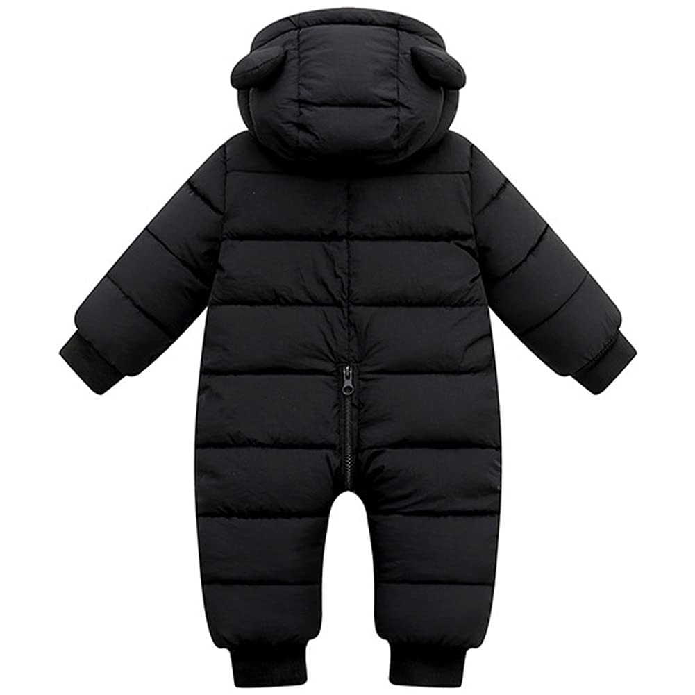 Combinaison de Neige Bébé Garçon Fille Barboteuse à Capuche Plus Velours Combinaison de Ski Grenouillère Épaissie pour Hiver