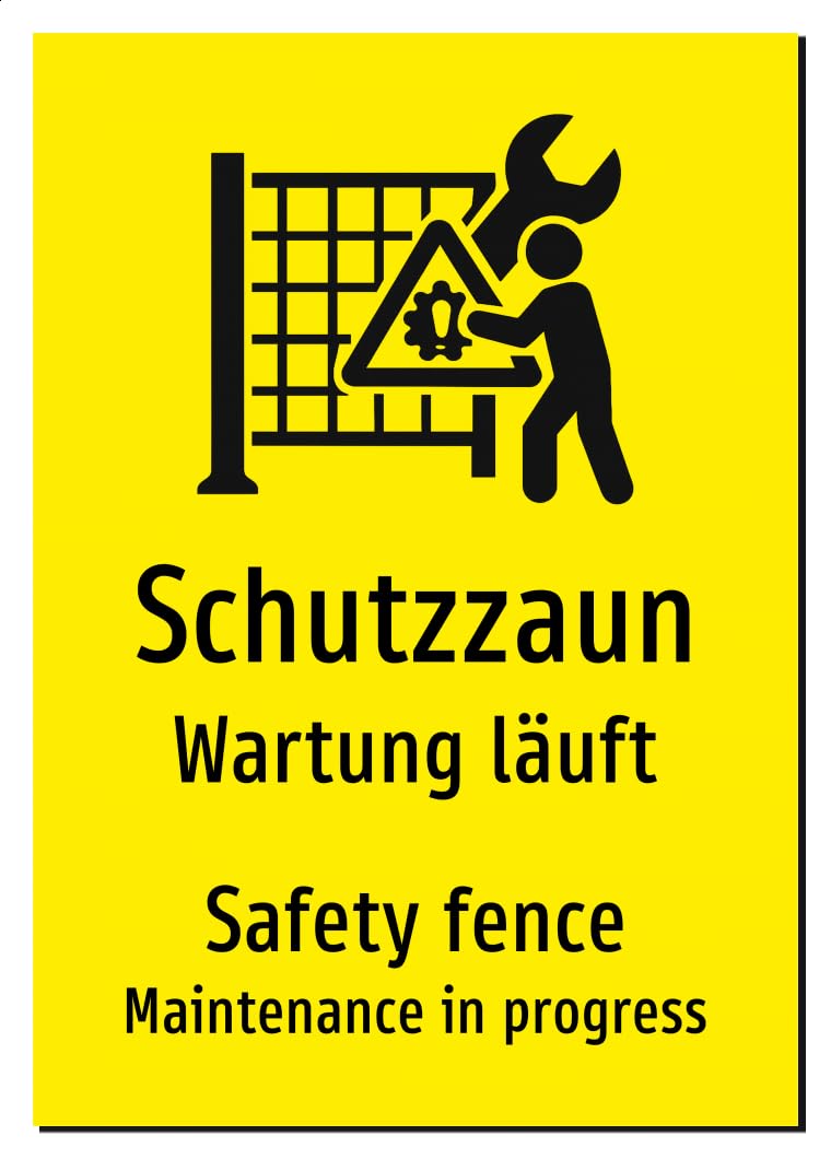 46041-DEEN-S-07 | Schutzzaun/Safety fence Schild zweisprachig