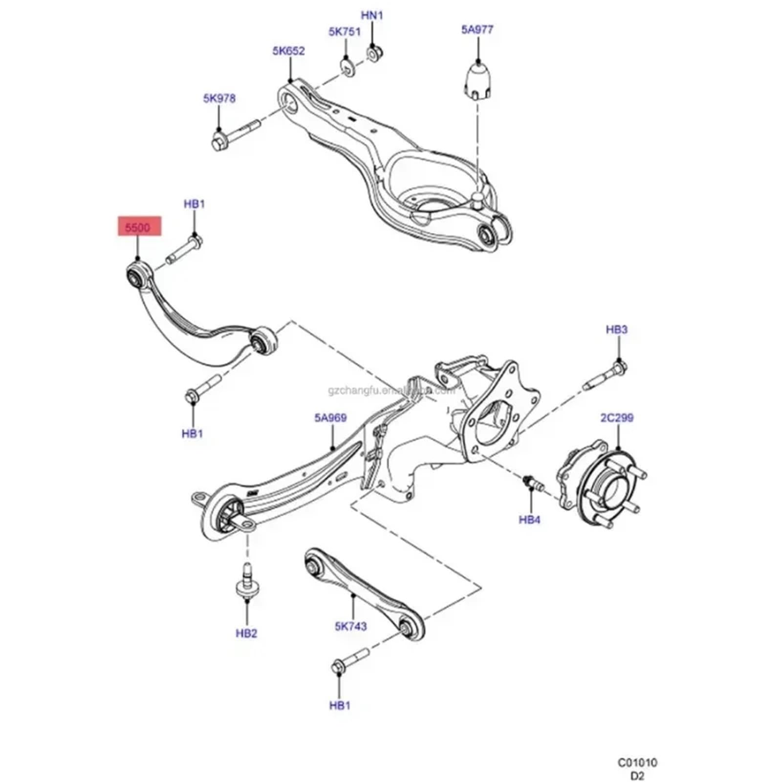 BV615500APB AV615500AC 1683463 1686184 Regulowane tylne górne zawieszenie wahacza Camber kompatybilne z Ford Focus