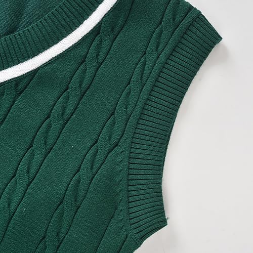 LittleSpring Neutral Boys Girls School Uniform V-Neck Sweater Vest4