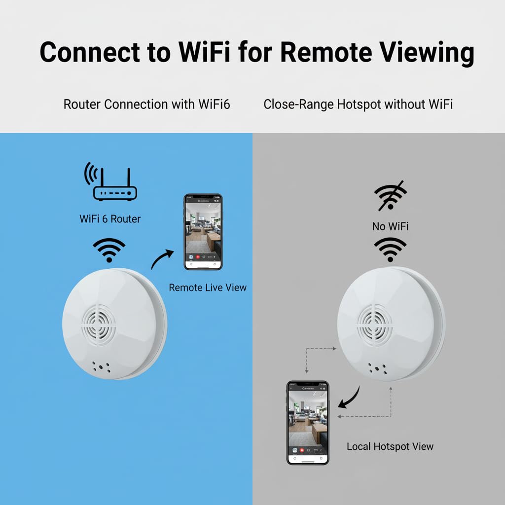 ULar 1080P FHD Security Camera with Built-in Large Capacity Battery, WiFi Remote Viewing, HD Night Vision, Ceiling/Wall Mount, Motion Detection, Local Recording with 32GB SD Card Included No Audio