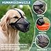 Maulkorb für Große Hunde, Atmungsaktive Haustiermaske Hundetraining, Maulkorb Mittlere für Beißen Kauen, Soft Mesh Maulkorb für Kleine Mittlere und Große Hunde (Schwarz, L)