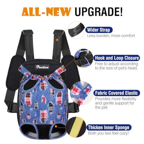 image for Pawaboo Pet Carrier Backpack, Adjustable Pet Front Cat Dog Carrier Bac