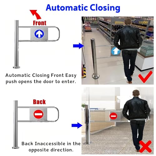 Portail unidirectionnel autobloquant securite entrepot et gestion trafic marche - 5