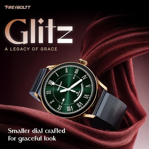 Image of Fire-Boltt Glitz Women Smart Watch with 1.19 inch AMOLED Display, Bluetooth Calling, Rotating Crown, Always On Display, 1000 Nits Brightness, IP68 Waterproof Deep Navy