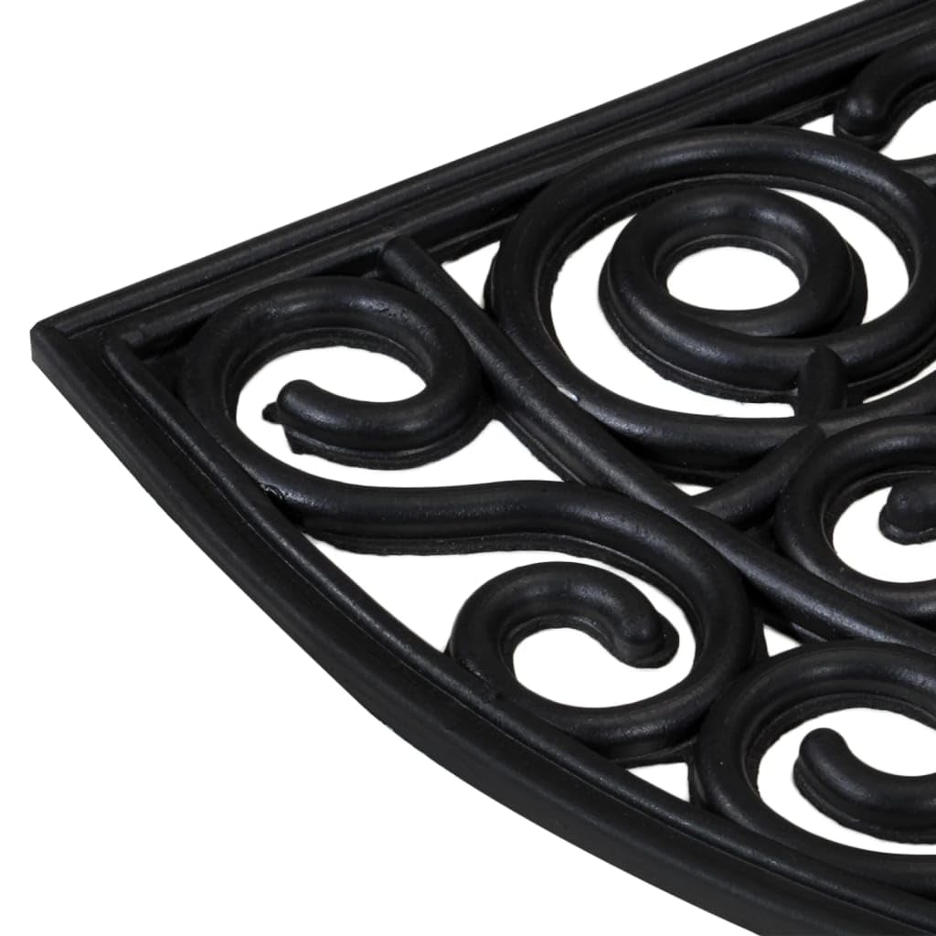 Zerbino semicircolare in gomma antiscivolo 45 x 75 cm con fori