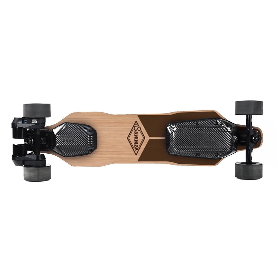 Elektro Skateboard, Vierrädriges Longboard mit Zwei 450W Nabenmotoren, Wasserdichtes, Stoßabsorbierendes Skateboard, Maximale Belastung 100KG, 38KM/H