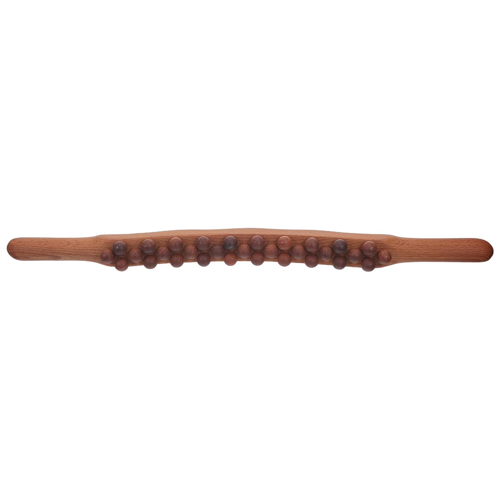 Rodillo de Masaje de Madera Cuentas, Herramienta de Masaje Corporal para Alivio Muscular, Uso en Spa y Relajación