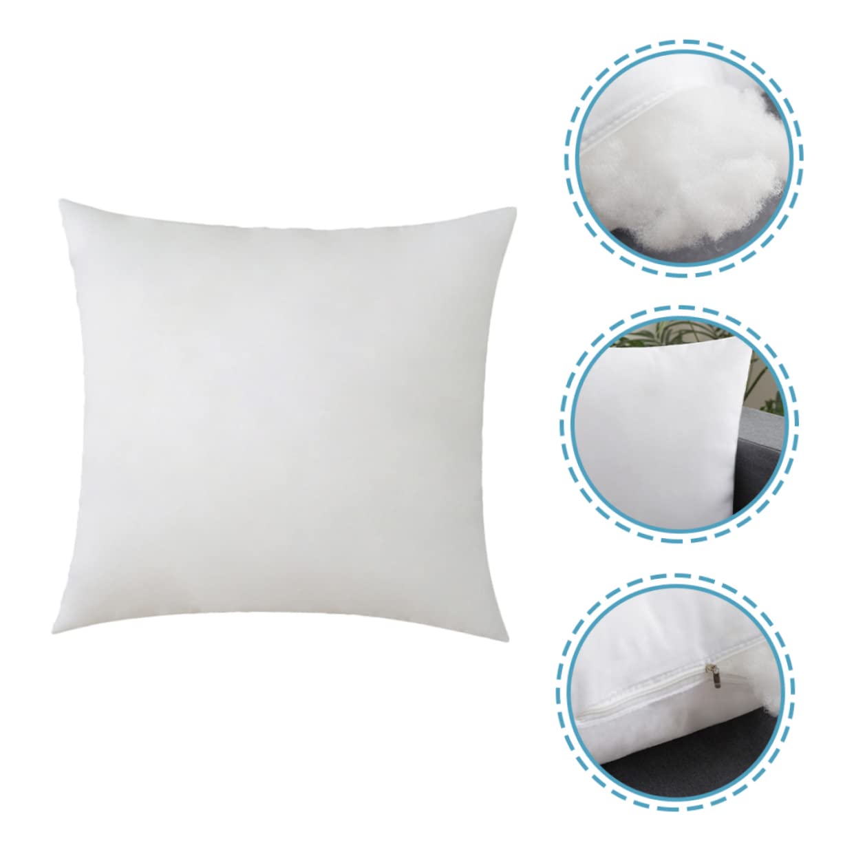 PRETYZOOM Lot de 2 Coussins de Garnissage Rectangulaires, Rembourrage en Coton PP, Doux et Confortable, pour Canapé et Chambre, Blanc