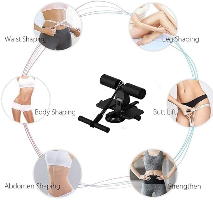 jukusa Portable Sit-Up Bar Ab Trainer with Strong Suction Cup Base, Resistance Bands & Foam Foot Pads β Home Gym Equipment for Abs, Core & Full Body Workout (black) 1