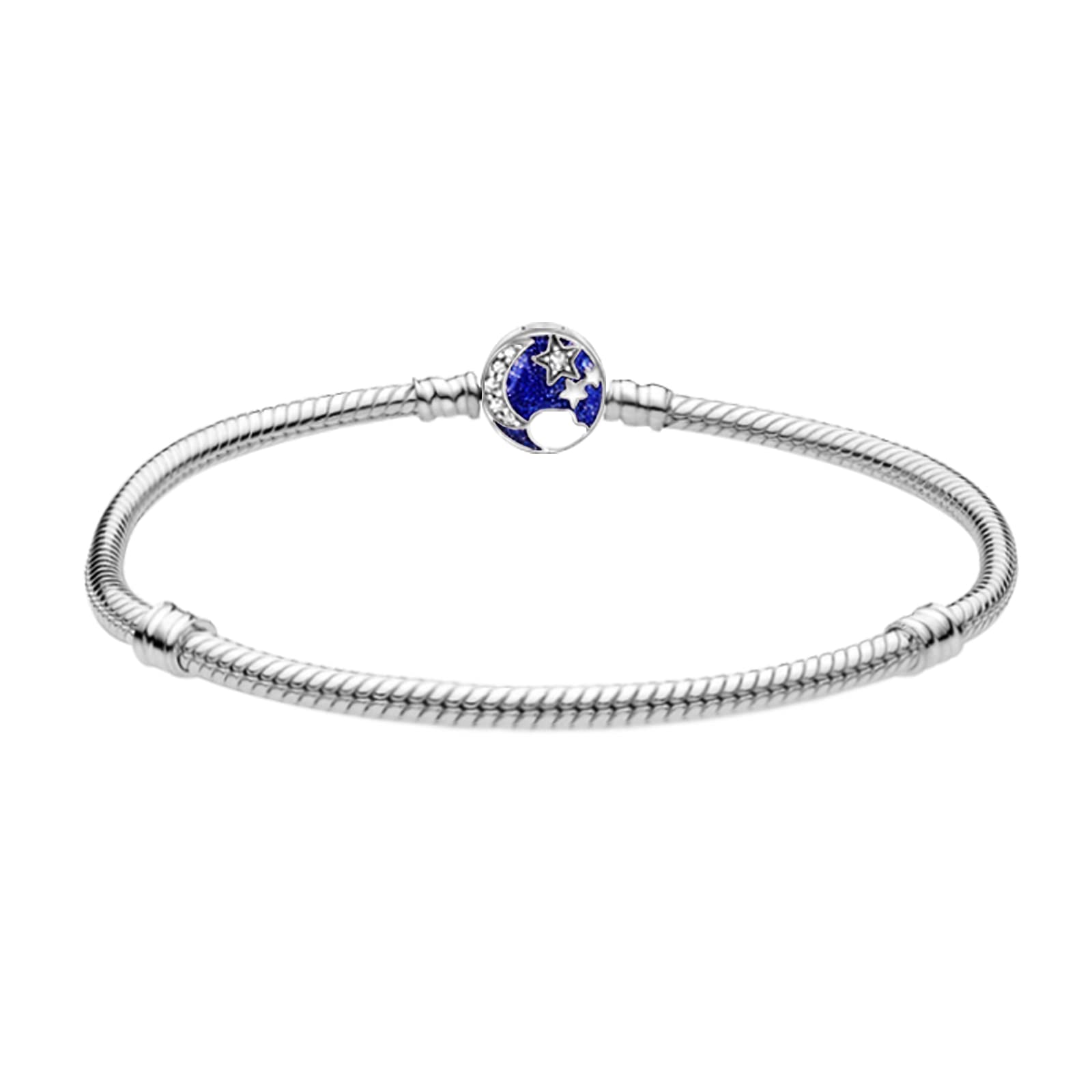 Bracelet 925 Sterling Silver Snake Chain Bangle Barrel Clasp