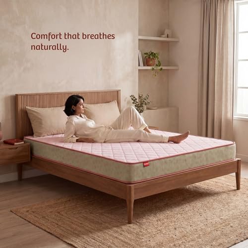 Image of Kurlon Ortho Natural Grid Mattress | Single Size 84x35x5 Inches | Firm Natural Smart Grid Coir | Orthopedic Back Support | Support that Adapts to You | Adaptive Back Support | 10 Years Warranty