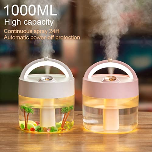 置き型加湿器 ホワイト 透明水タンク Amazon.co.jp : ZHANGLE 1000ml大容量の加湿器の透明な水タンクの可視