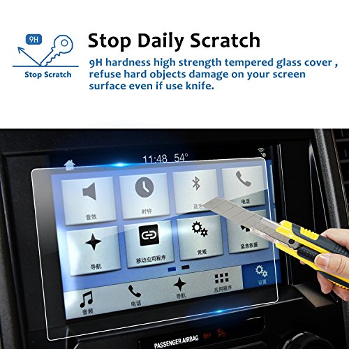 Image of LFOTPP F150 Screen Protector for 2015-2021 2022 2023 F*ord F 150 F150 F250 F350 F450 sync2 sync3 Coupe Hatchback 8 Inch Navigation Glass Infotainment 8 inch Center Touch Screen Protector