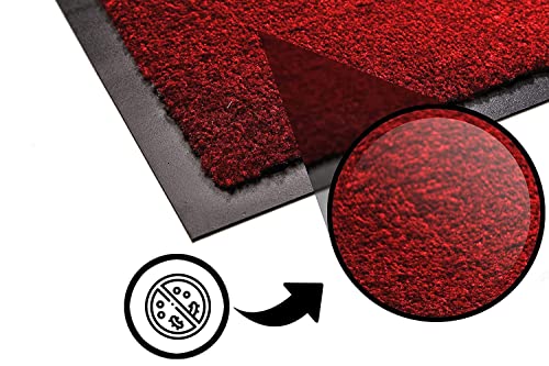 LucaHome, Doormat Entrance Home 60 x 80 cm, Red, 2 Units, Non-Slip Washable Rug for Entrance Kitchen and Hallway - Image 3