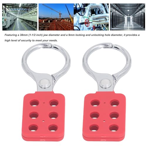 Hasp de sécurité lockout tagout interlock à 6 trous avec mâchoire 38mm - 5
