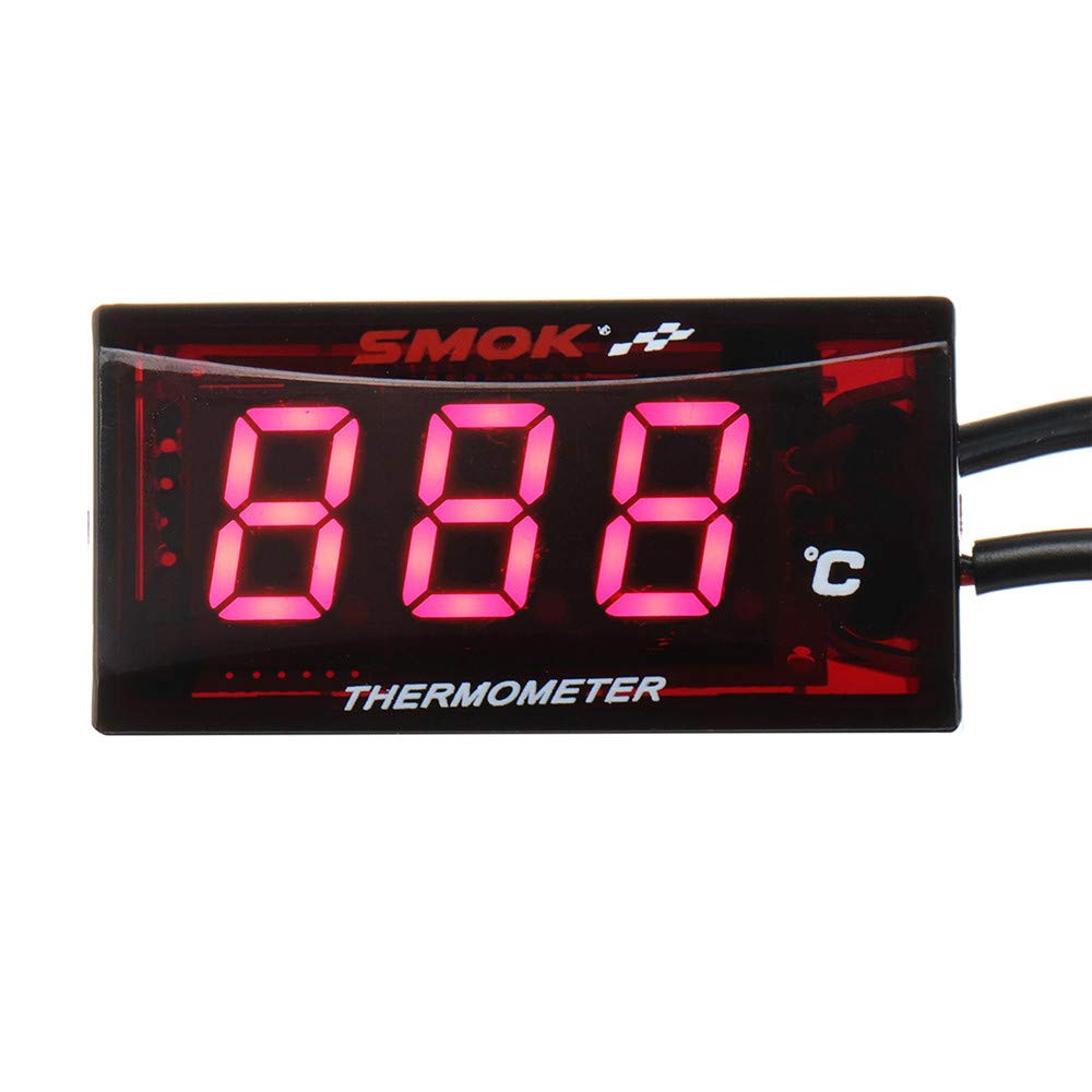 Universal LCD Digital Motorcycle Instruments Termometro Temperatura dell'Acqua - Azzurro