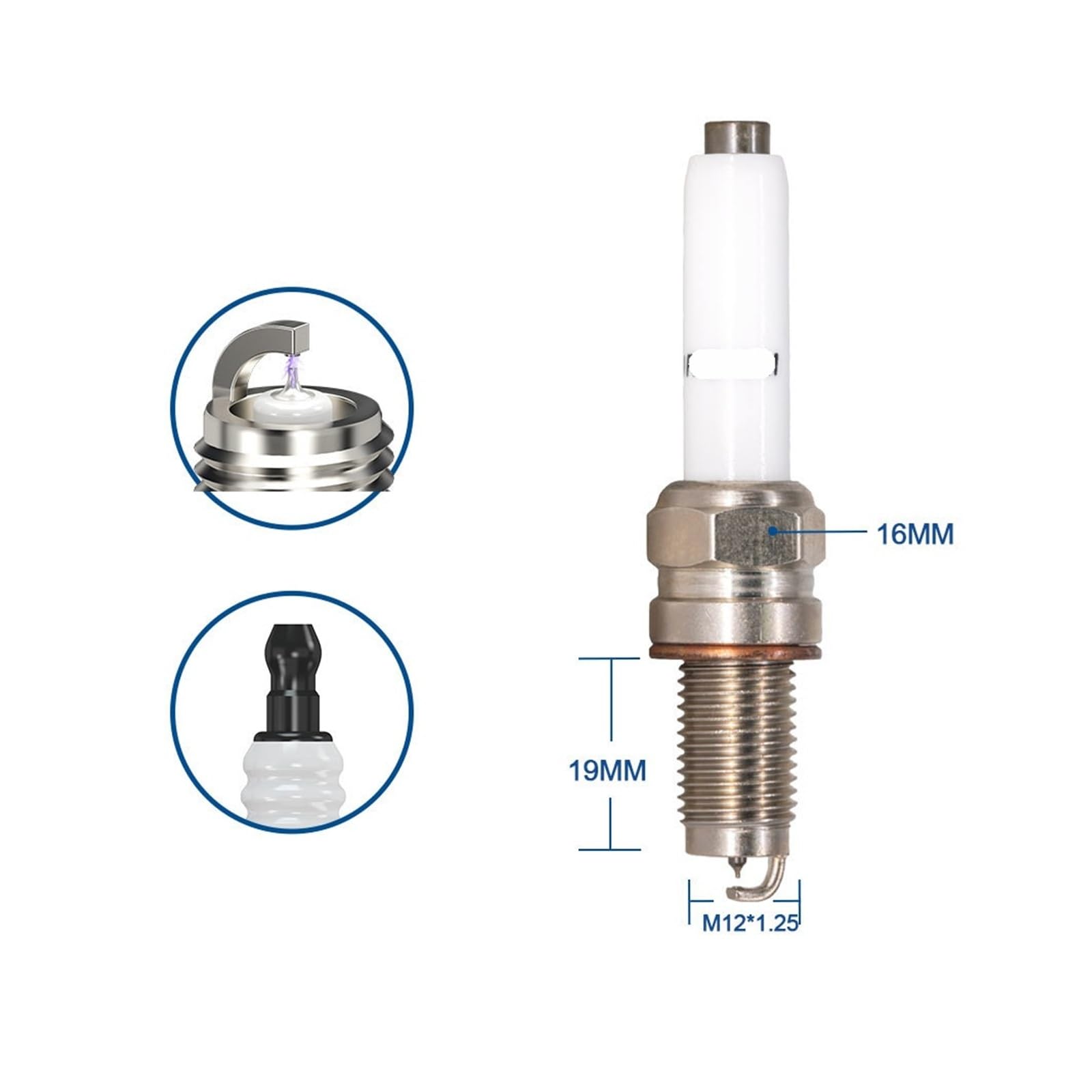 Bujías de iridio platino DK7IP (2-8 unidades) de repuesto 0241145515 04E905601B 04E905612C PZKER7A8EGS(8 pieces with box)