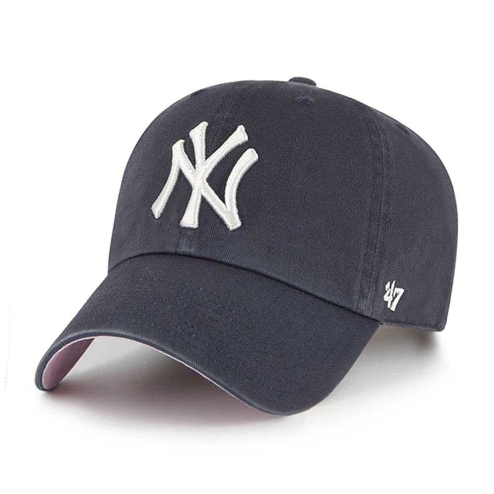 '47 MLB Womens Women's Brand Clean Up Cap, Vintage Navy, White, Pink, One Size — image 1