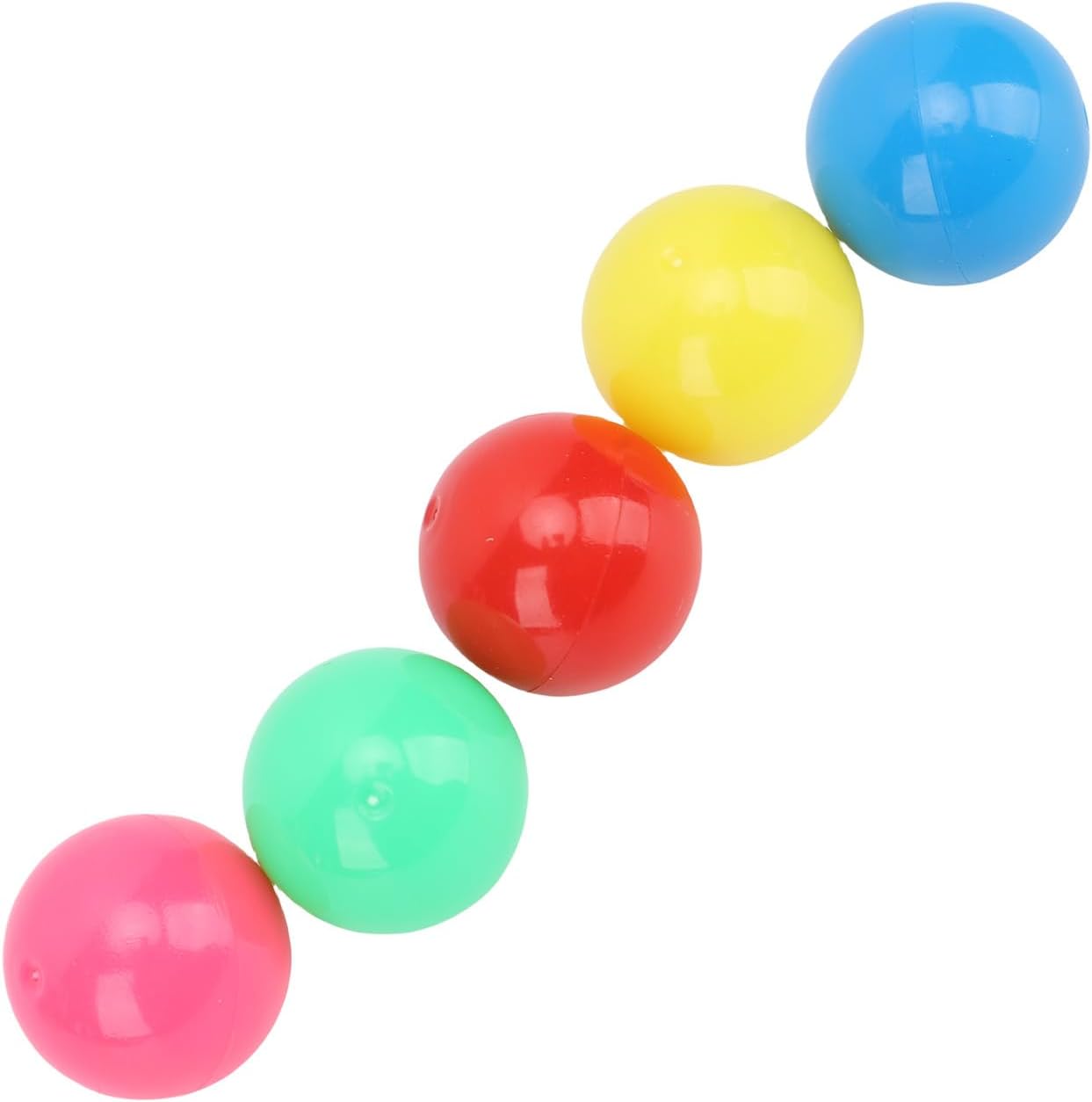 Game Replacement Marbles 100PCS Set - 20mm Plastic Hollow Colorful Counting Balls with Storage Box for Math Teaching and Probability Games