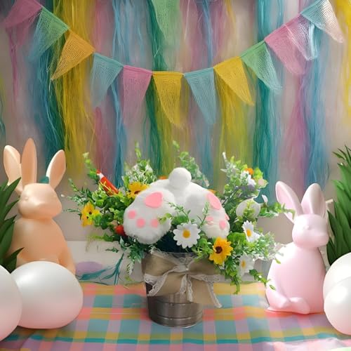 Peluche de Pâques réaliste pour remplacer les décorations fragiles de la maison