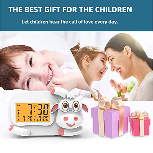 Kids Dedroom Alarm Clock,Digital Simulation Large Screen Display Kids Sleep Learning Clock Cute Shape With Recording Children's Day, Christmas Birthday Gift #TOP2