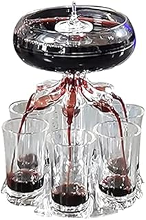 BERNOI 6 Shot Glass Dispensers and Holder/Shot Dispenser for Filling Liquids/with 6 Glasses/Acrylic Transparent Cocktail Drink Dispenser/for Bar Great Party Festival Gift