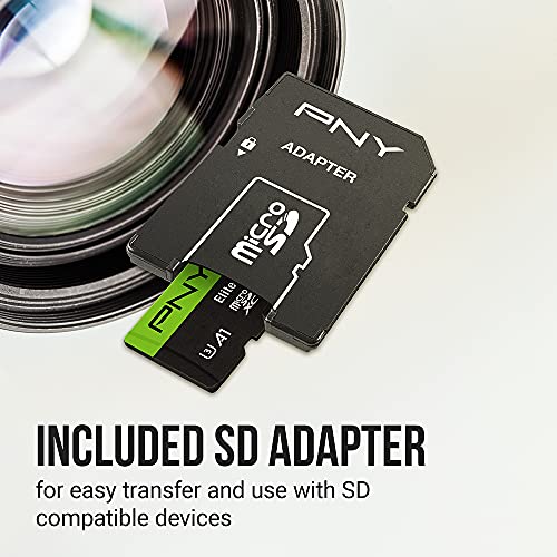 Image of PNY 128GB Elite-X Class 10 U3 V30 microSDXC Flash Memory Card 3-Pack - 100MB /s, Class 10, U3, V30, A1, 4K UHD, Full HD, UHS-I, microSD