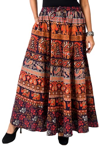 Image of Premium Cotton Skirt for Women with Pocket, Free Size