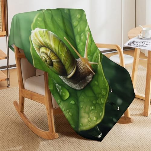 Manta de franela suave para sofá con diseño de caracol de 130x180 cm 5
