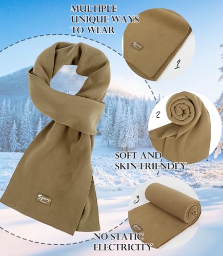 Image of Winter Hat Scarf Gloves Set for Men Womens 3PCS,Soft Warm Microfleece Winter Skull Cap Long Thick Scarf Touchscreen Gloves