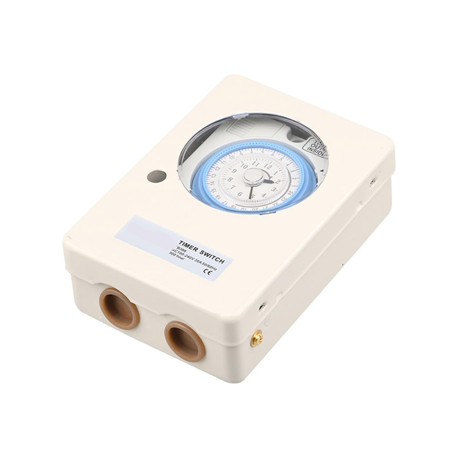 RWRAPS microcomputer Interruttore Timer 100-240V 20A Timer Meccanico al Quarzo 24 Ore programmabile relè su Guida DIN Interruttore orario Esterno Impermeabile 15 Minuti