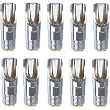 BUYGOO 10Pack Pig Nipple Waterer, Hog Nipple Waterer, 1/2" NPT Stainless Steel Automatic Pig Nipples Heavy Duty Water Drinker Feeder Watering Nipples for Piglets, Sows Drinking