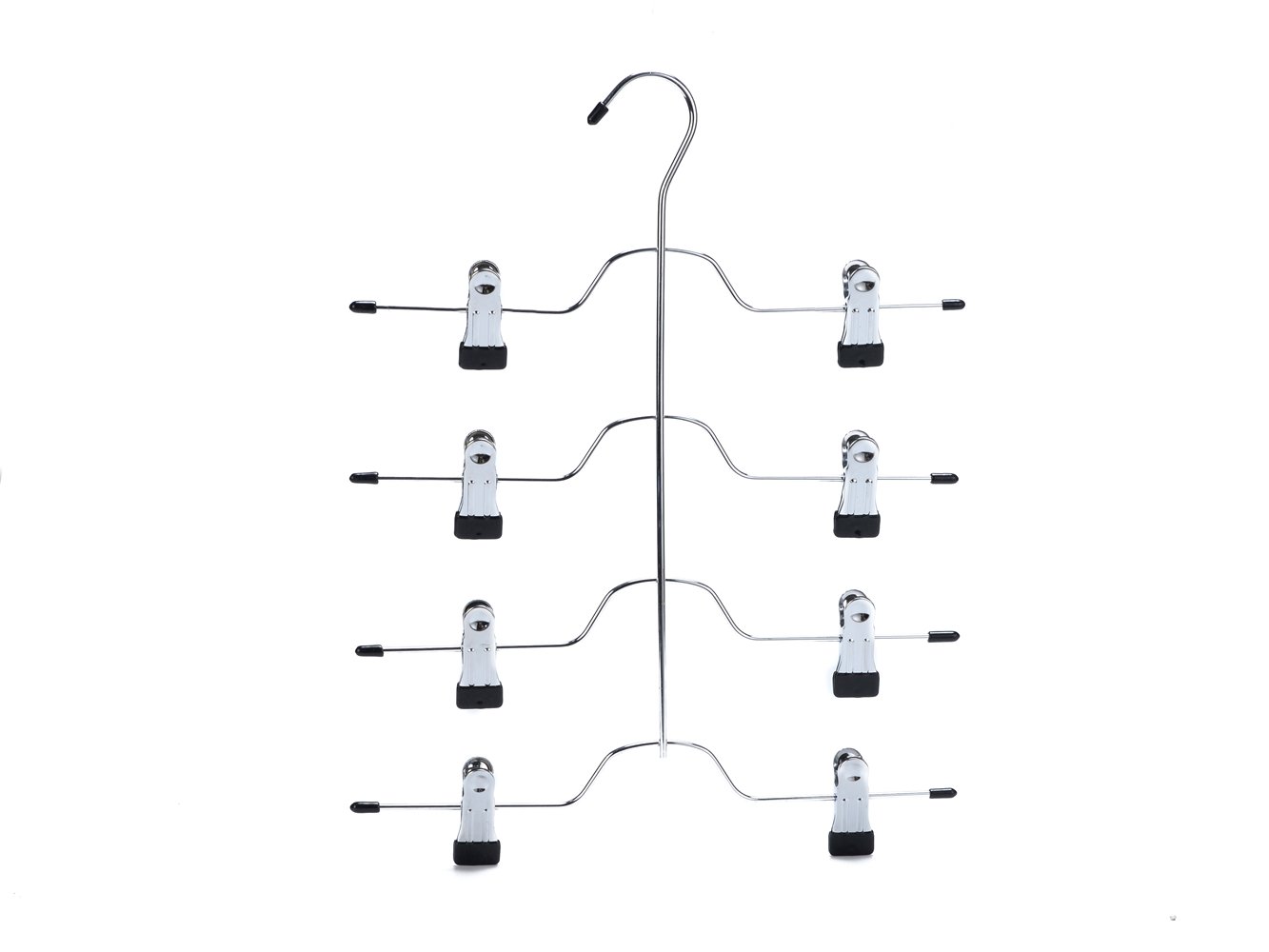 Quality Hangers 4-poziomowe spodnie na spódnicę wieszaki wytrzymałe metalowe 40 cm x 31 cm chrom 5