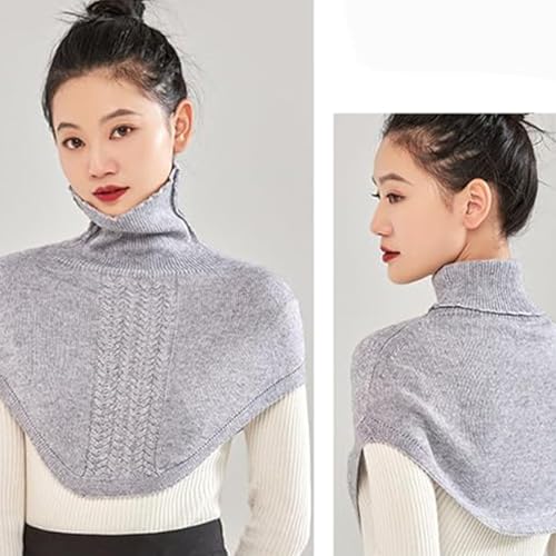 Soft & Warm High Neck Fake Collar, Fake Turtleneck Collar, Roseionly Pullover Dickey Collar for Women (2 Pcs-E)3