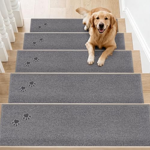 BEQHAUSE Stair Treads for Wooden Steps 28inX9in, Non...