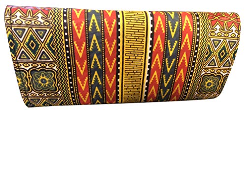 JBG Services Yellow - Black Print Dashiki Clutch, African Print Purse Wallet, Ankara Dashiki Wallet, African Purse, African Clutch - Tribal Purse Handmade