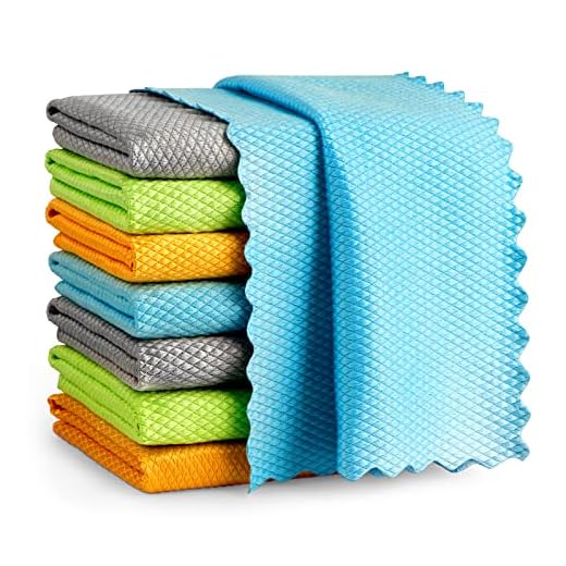 AIDEA Microfiber Glass Cleaning Cloths-8PK, Premium Microfiber Glass and Window Cleaner, Lint Free Quickly Clean Windows, Glasses, Windshields, Mirrors, Stainless Steel-12"x12"