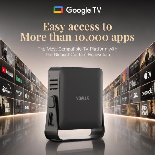 Now with Google TV - VOPLLS Smart Mini Projector 4K with WiFi and Bluetooth - image 4