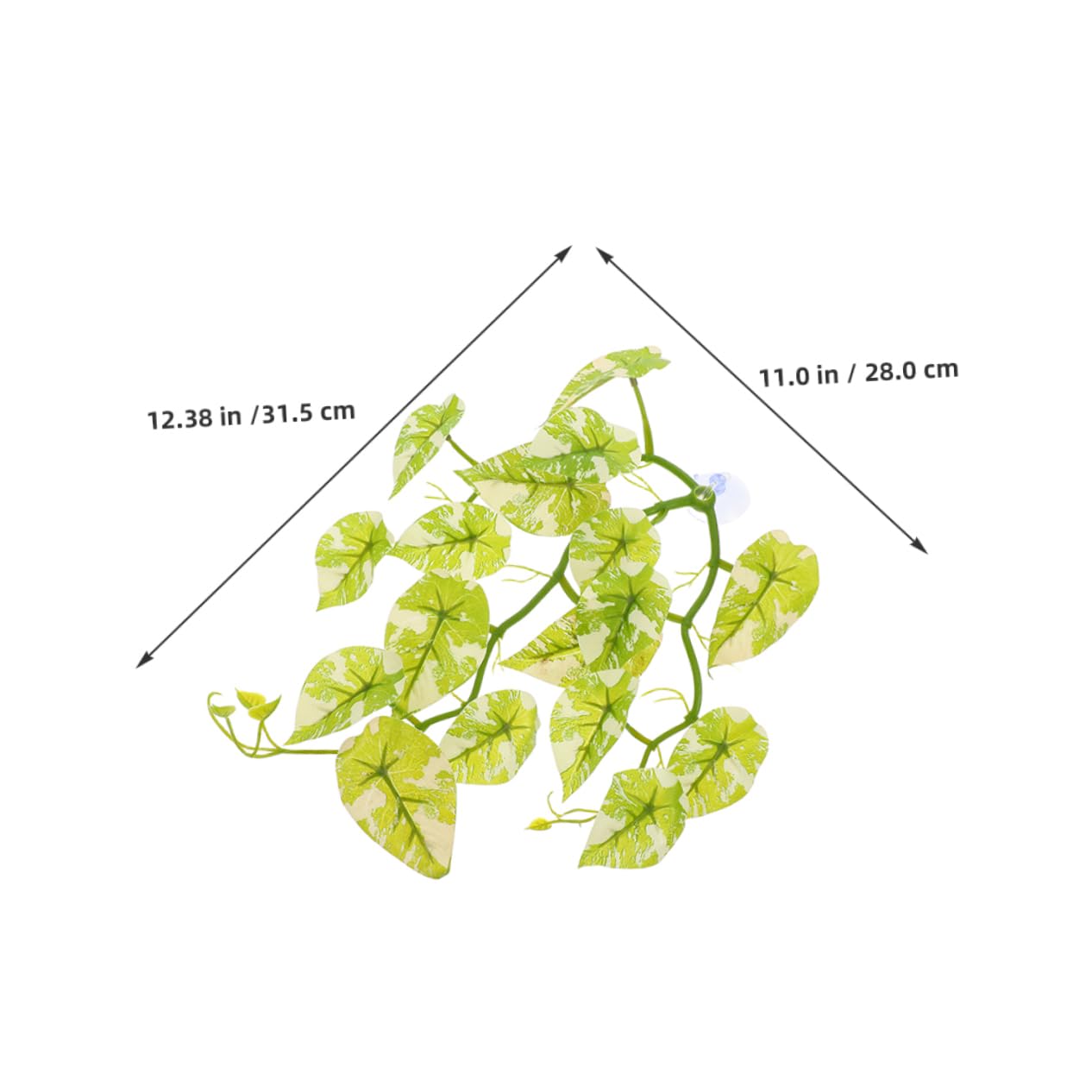 VANZACK 2Pcs Hanging Fake Vines with Suction Cup for Lizard Gecko Snake and Crab Tank Decor for Natural Habitat Enhancement