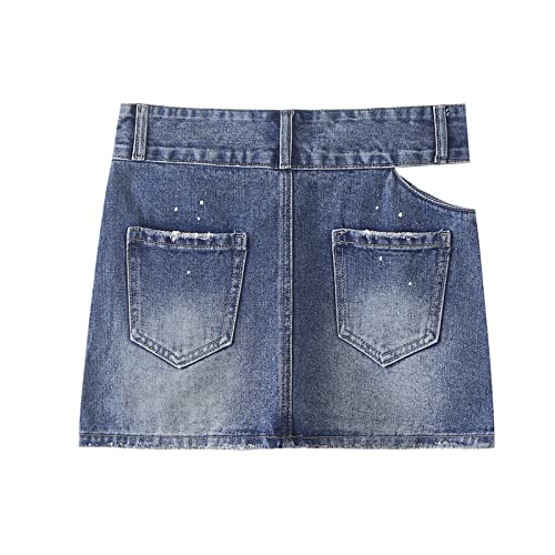 Women's Denim Skirt Women's Summer Retro Denim Short Skirt Package Hip Slim Skirt Summer2
