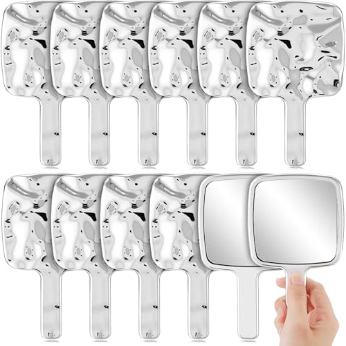 Geetery 12pcs Handheld Mirror Bulk Water Ripples...