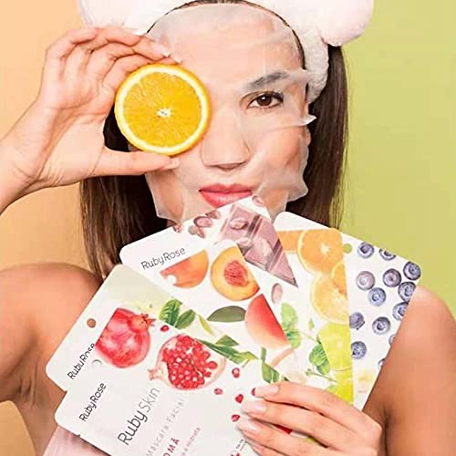 Máscara Facial De Tecido Skin Ruby Rose ALOE VERA HB-703
