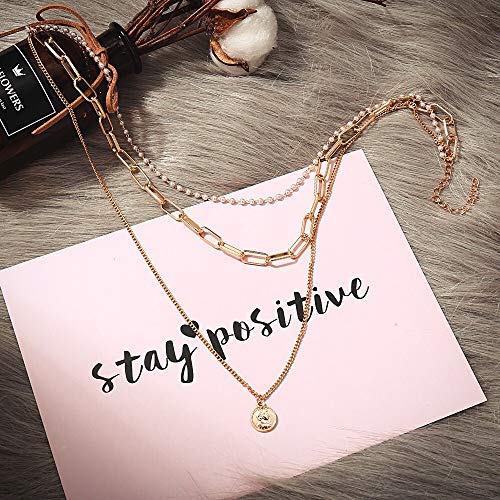 Multilayer Western CZ Neck Chain Necklace