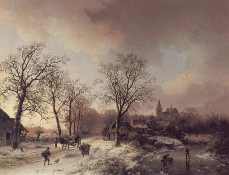 Affiches et gravures paysage d'hiver pour un salon chaleureux et cosy