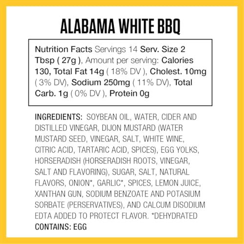 Image of Duke's Alabama Style White Southern Dipping Sauce - Tangy Vinegar & Horseradish, 14 Ounce (Pack of 1)