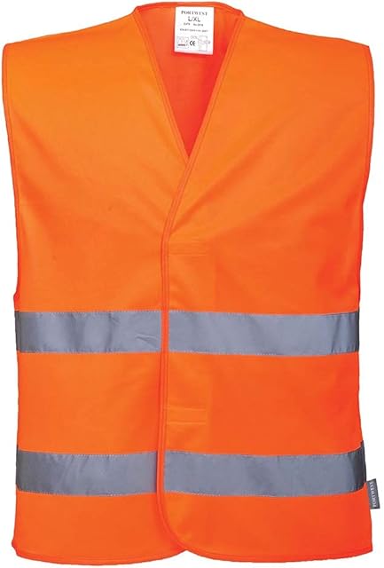 Portwest Men's C474orr4x/5x Hi-vis gilet sweat shirt hv, Orange, 4XL-5XL UK