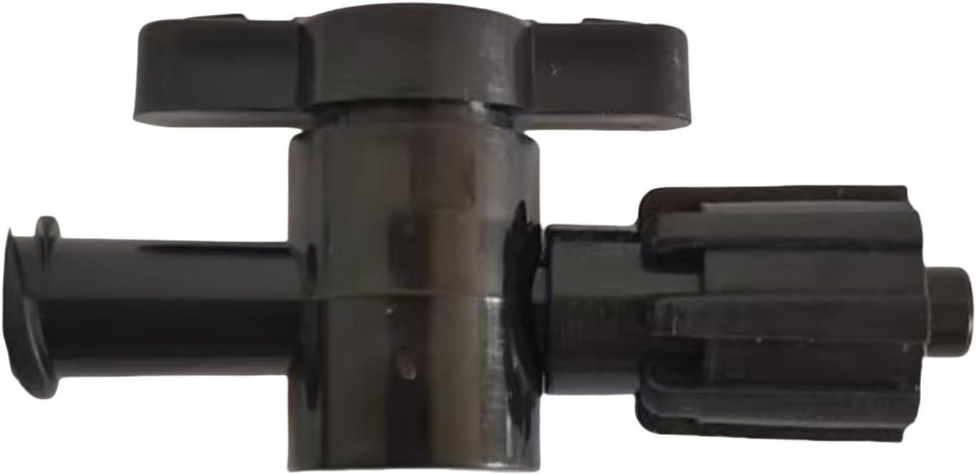 25PCS 2-Way Stopcocks - Durable PP Switch for Fluid Transfer & Printing Applications,User-Friendly devise with Lock Cap(Black)