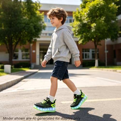 Image of AIkuass USB Chargable Led Light Up Roller Shoes Wheeled Skate Sneaker Shoes F.