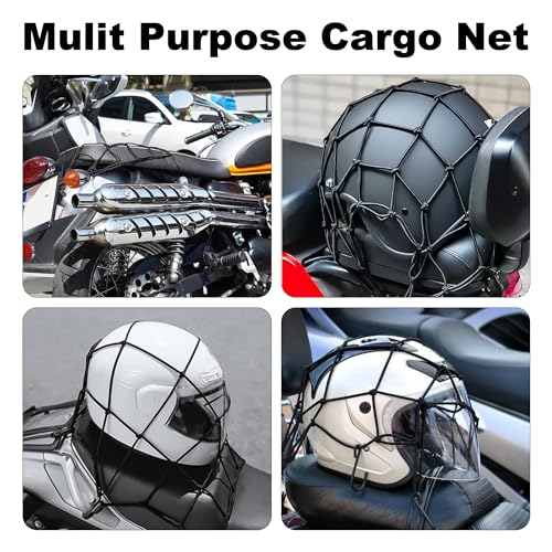 JAGASOL Redes de carga para capacete de motocicleta 40,6 cm x 40,6 cm de armazenamento de rede elást